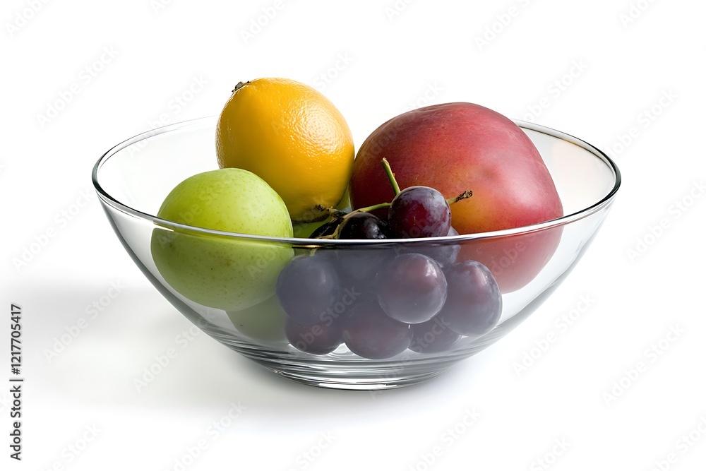 Assorted Fruits in a Glass Bowl Assorted Fruits in a Glass Bowl