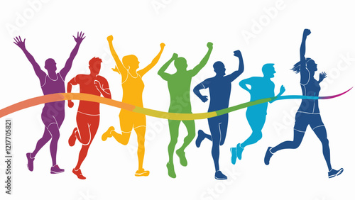 Icons , group  ,of people , jumping , vector, graphics, svg , design , sports 