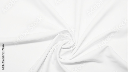 Fresh white cotton poplin fabric with a polished finish