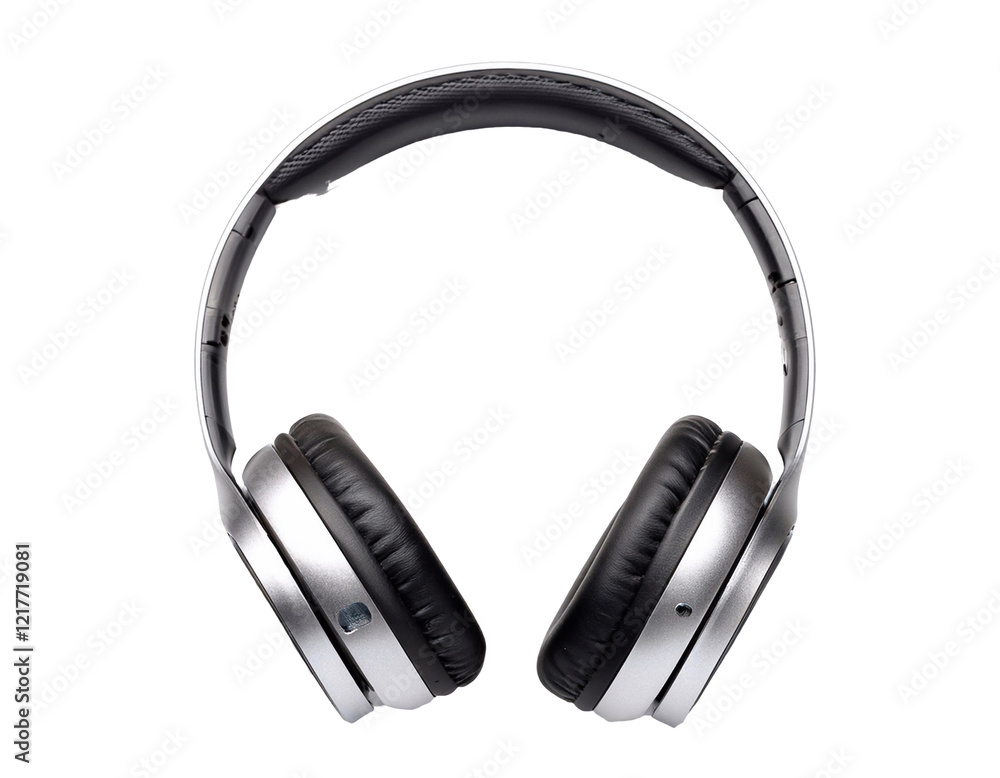 Wireless headphones isolated on transparent background, featuring modern design Wireless headphones isolated on transparent background, featuring modern design