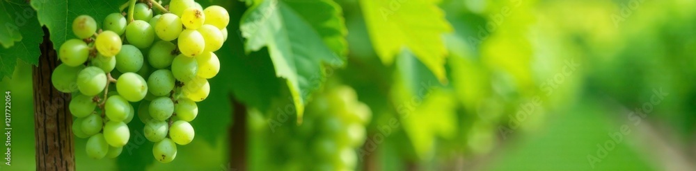Fresh green grapes growing on a trellis in a garden, nature, grapes, garden Fresh green grapes growing on a trellis in a garden, nature, grapes, garden