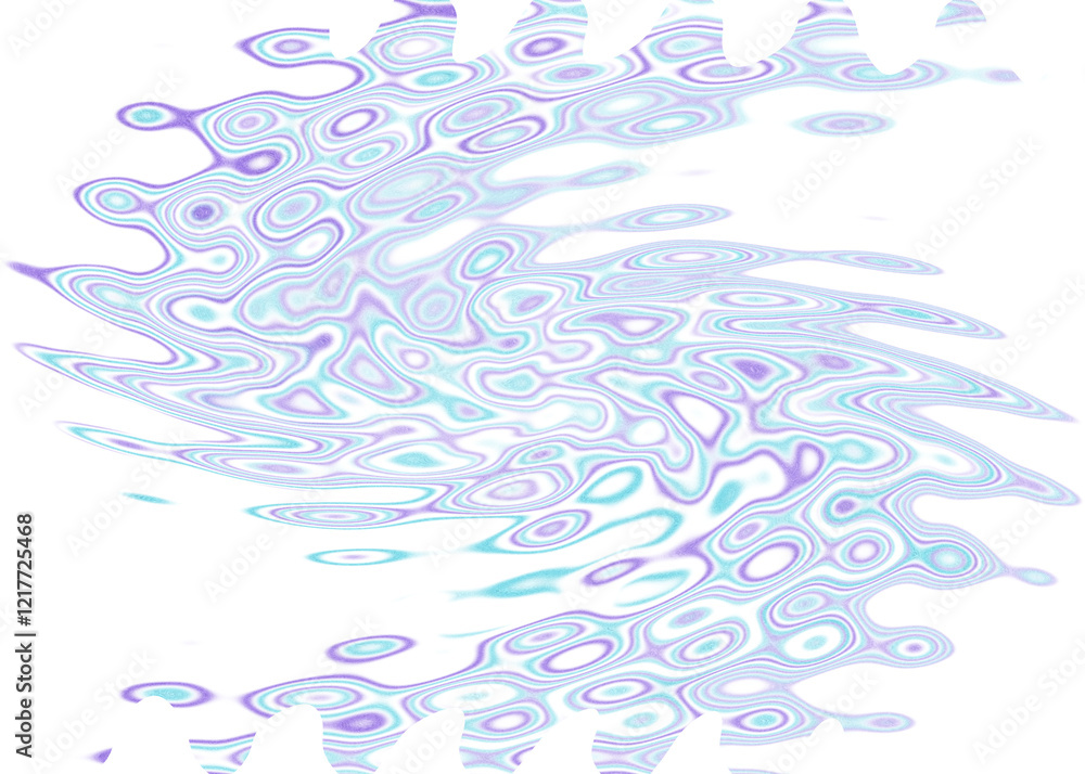 Fototapeta premium An abstract transparent psychedelic wavy spiral shape design element overlay.