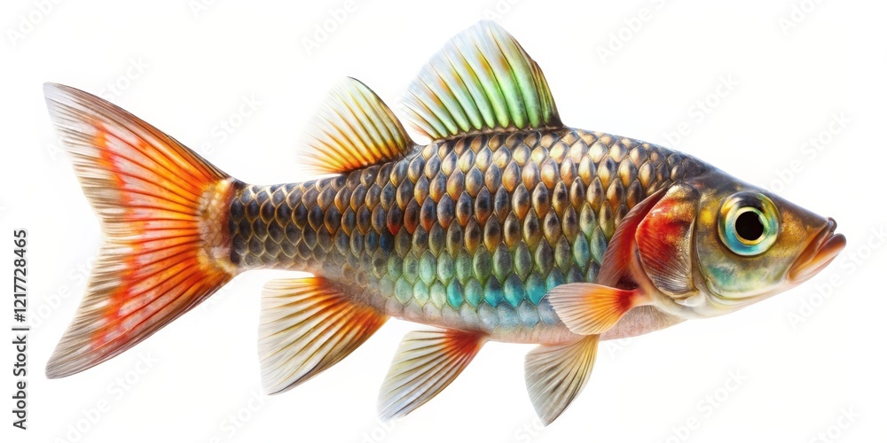 Fototapeta premium Colorful Fish on White Background