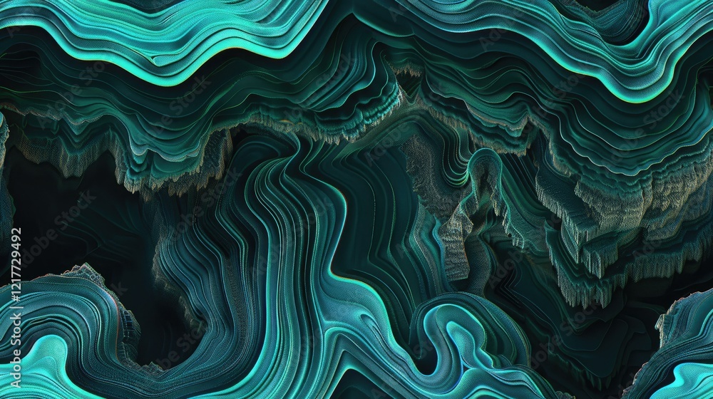 Obraz premium Dark green silk fabric