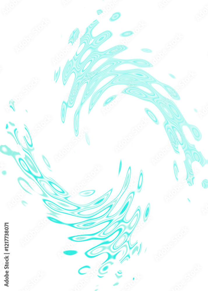 Fototapeta premium An abstract transparent psychedelic wavy vignette design element overlay.