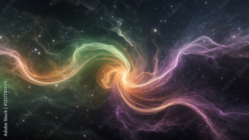 Radiant ribbonshaped nebula Radiant ribbonshaped nebula