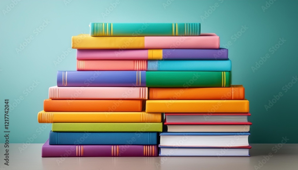 stack of colorful books stack of colorful books