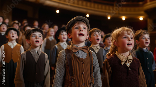 Wallpaper Mural  Youth and Children Performing on a Theater Stage Torontodigital.ca