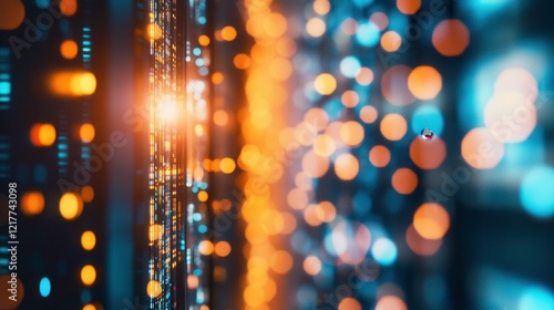 Wallpaper Mural Futuristic Neon Tech Environment with Vibrant Colors Torontodigital.ca