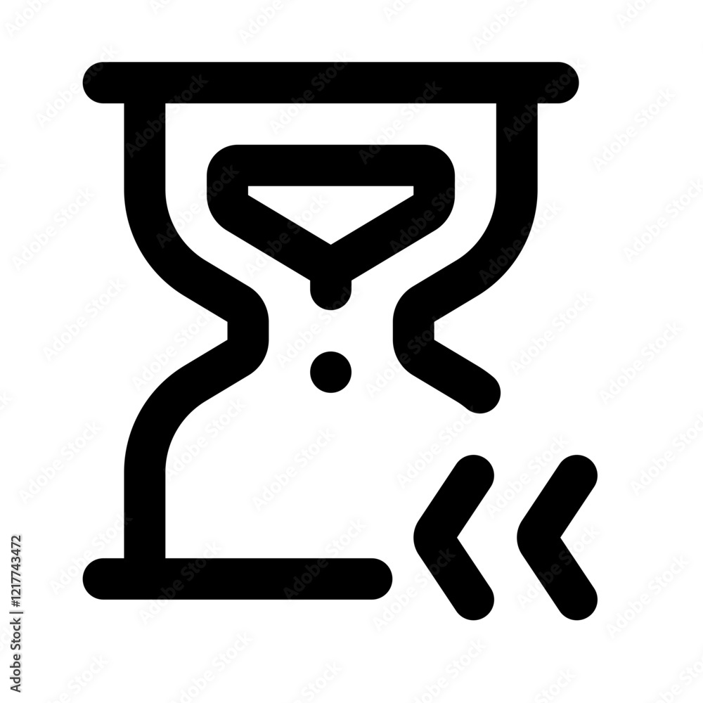 Past Time Simple Line Icon. Single icon, line vector icon Past Time Simple Line Icon. Single icon, line vector icon