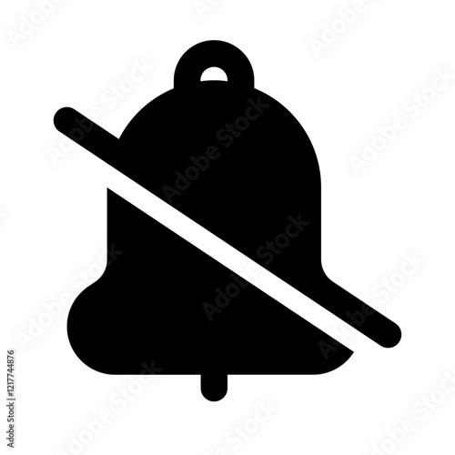 Alarm Off Simple Glyph Icon. Single icon, glyph vector icon