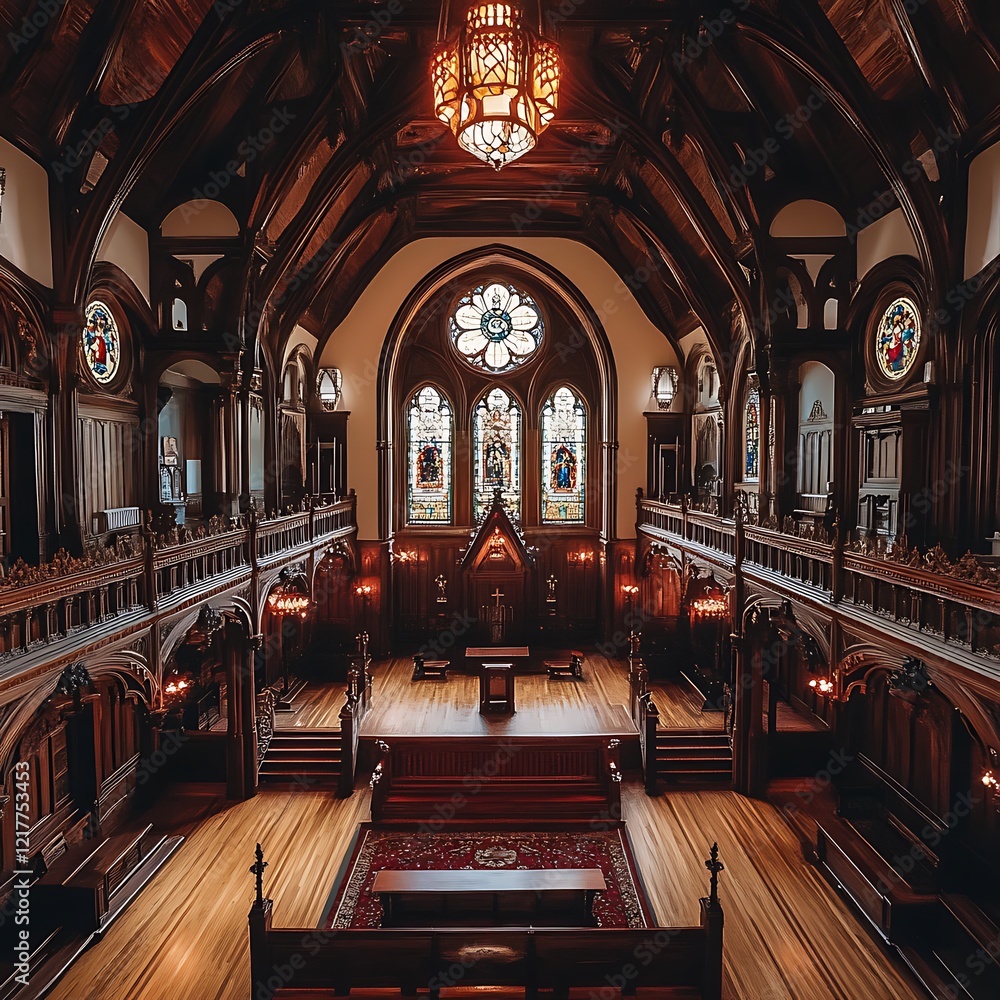 Fototapeta premium aerial view of bishops palace courtyard