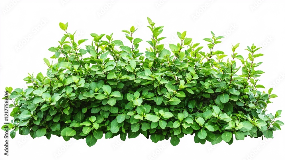 Obraz premium Lush green shrub enhances outdoor beauty with vibrant leaves.