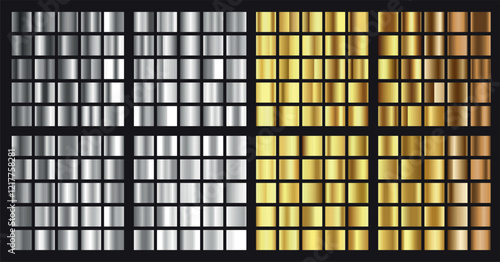 Golden and silver gradient palette