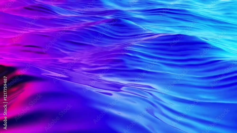 Futuristic iridescent holographic moving circle waves. Neon colors wavy surface. High quality FullHD footage Futuristic iridescent holographic moving circle waves. Neon colors wavy surface. High quality FullHD footage