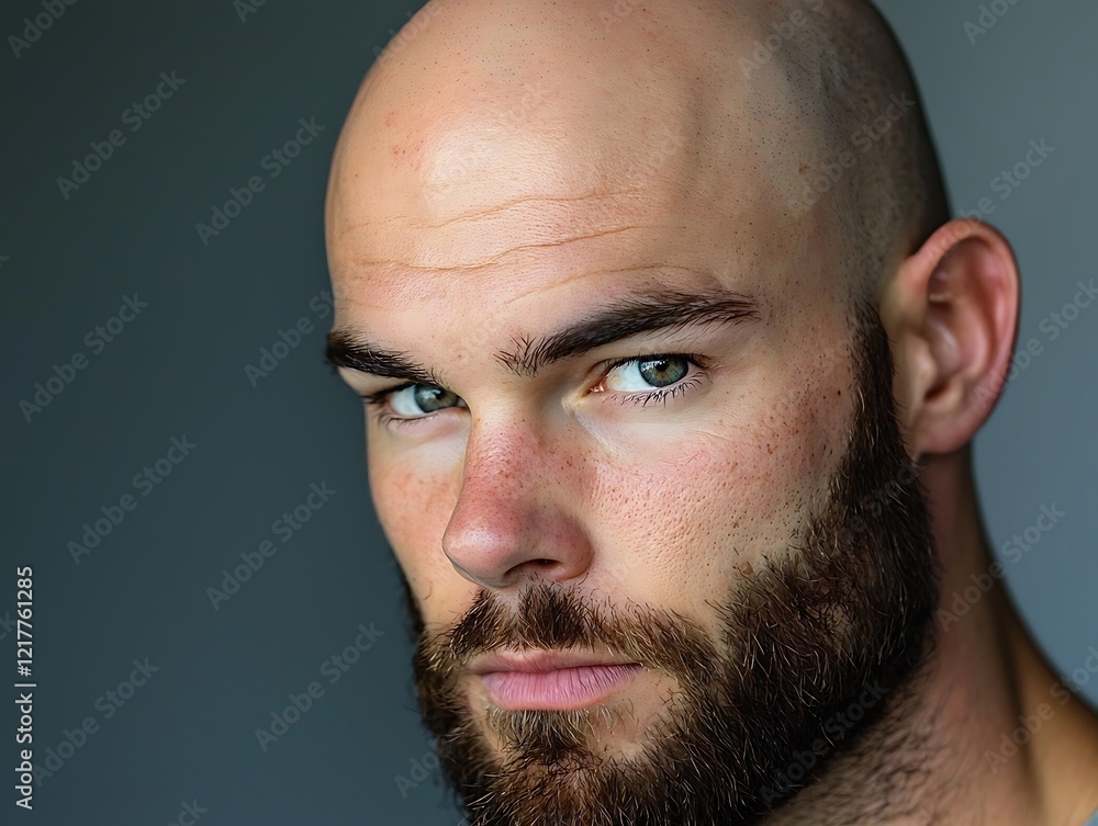Obraz premium Hair regrowth from balding to full hair transplant