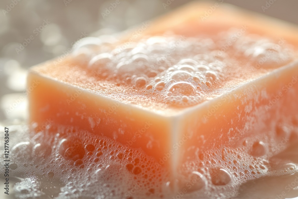 Fototapeta premium Luxurious Soap Bar. Casual Bathroom Scene for Beauty and Cleanliness