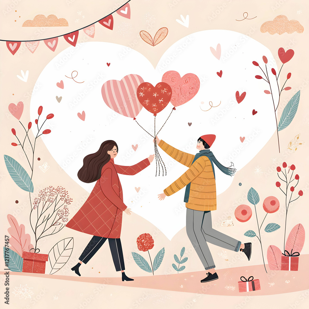 hand drawn valentine s day celebration landing page hand drawn valentine s day celebration landing page