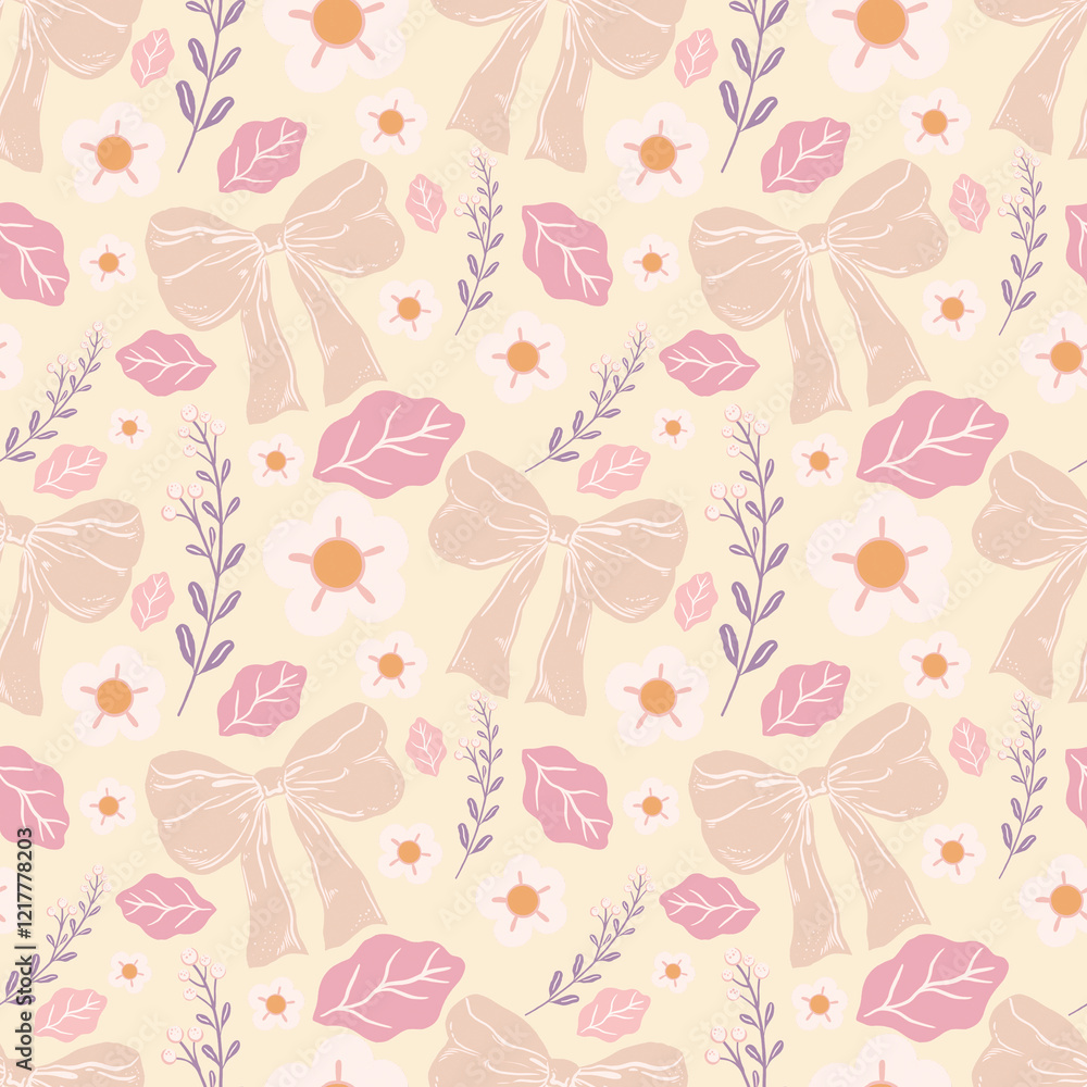 Fototapeta premium Flower With Bow 