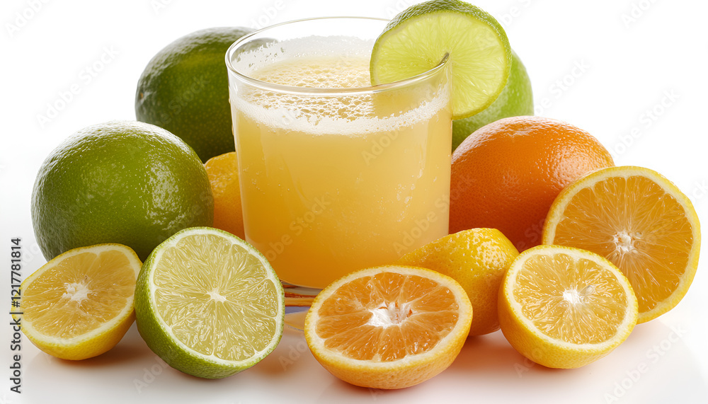 Citrus juice and fruits on wooden background Citrus juice and fruits on wooden background