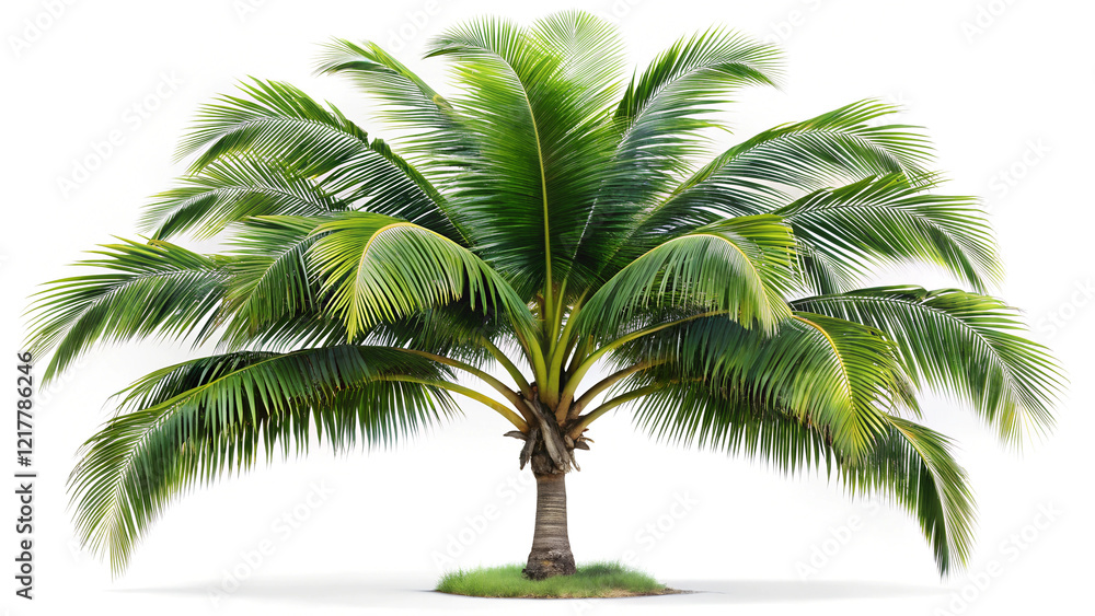 Naklejka premium Tropical palm tree, cut out