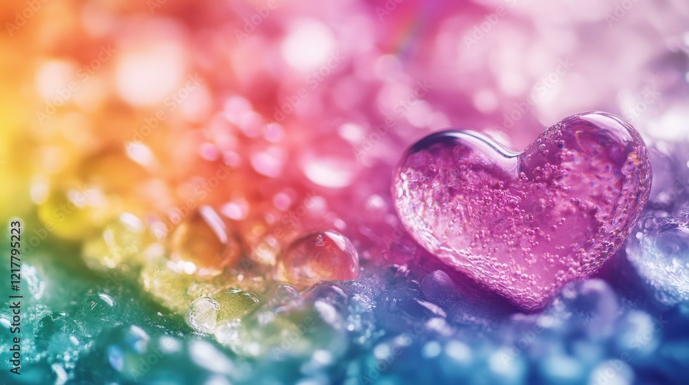 Fototapeta premium Vibrant Rainbow Heart