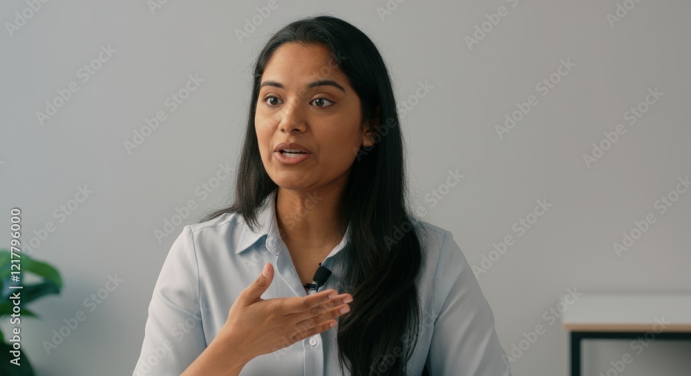 Woman with long hair is talking on a phone Woman with long hair is talking on a phone