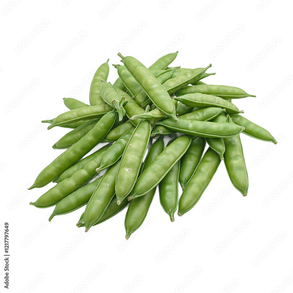 Fresh green peas in pods neatly bundled on white background Fresh green peas in pods neatly bundled on white background