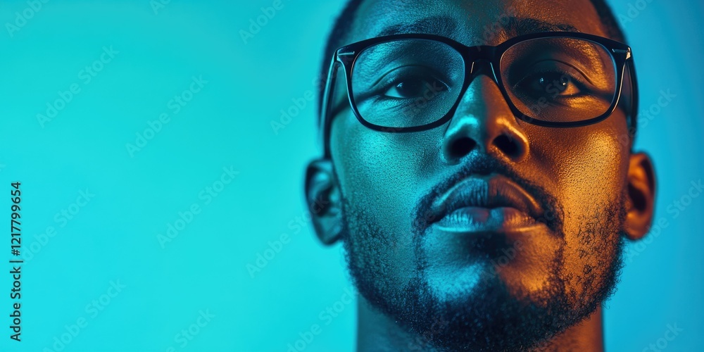 Contemporary Portrait with Dual Perspective and Hipster Aesthetic Contemporary Portrait with Dual Perspective and Hipster Aesthetic
