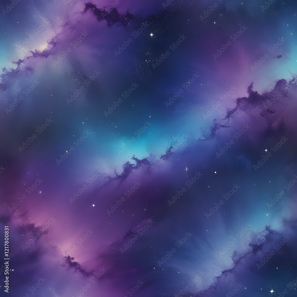 Fototapeta premium Iridescent galaxy inspired textures with glitter wallpaper