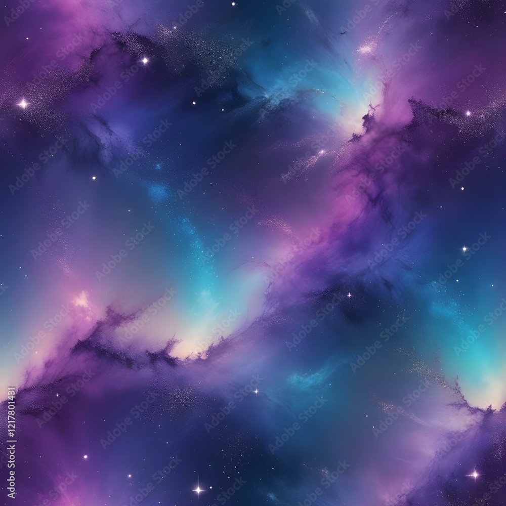 Fototapeta premium Iridescent galaxy inspired textures with glitter wallpaper