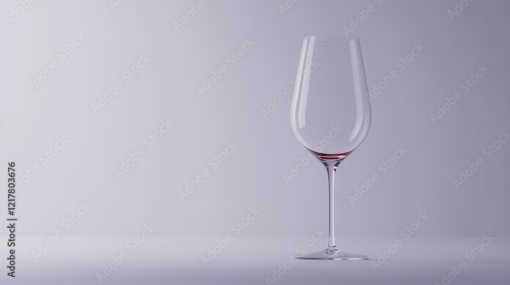 A zoomed-in image of a wine glass positioned against a white background, displaying a red band at its base A zoomed-in image of a wine glass positioned against a white background, displaying a red band at its base