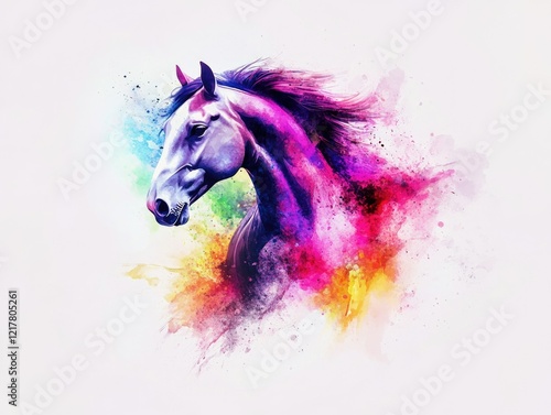 Colorful Art of a Unicorn photo