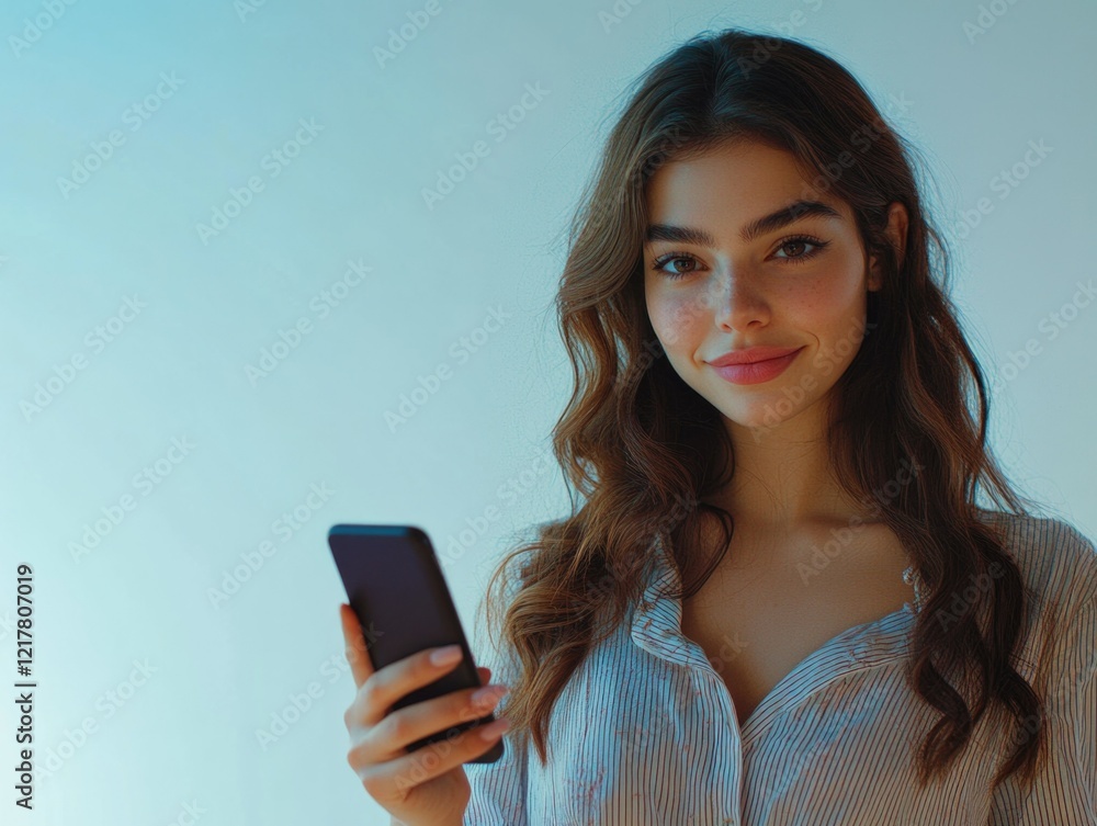 Woman on Phone, Blurred Background Woman on Phone, Blurred Background