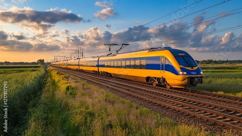 First-class accommodations on a Dutch train showcase luxurious seating and an upgraded travel experience photo