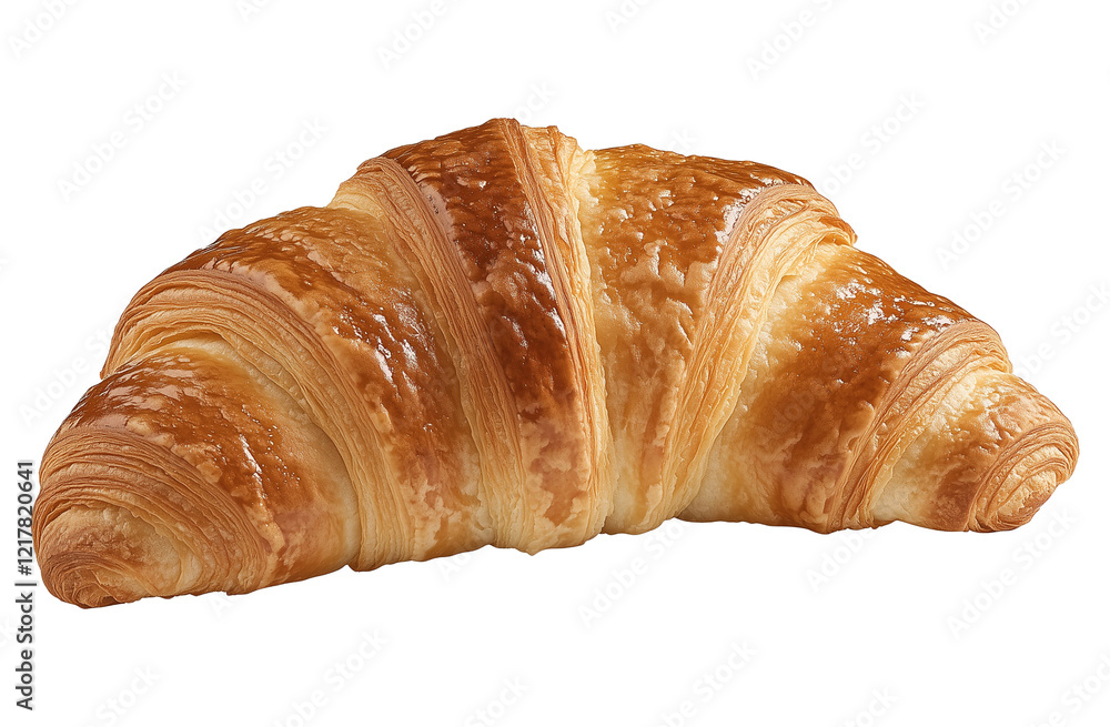 A croissant isolated on a transparent background A croissant isolated on a transparent background