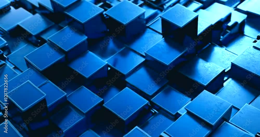 Blue cubes abstract texture background Blue cubes abstract texture background