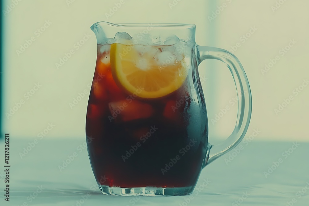 Iced Refreshing Summer Drink with Lemon Iced Refreshing Summer Drink with Lemon