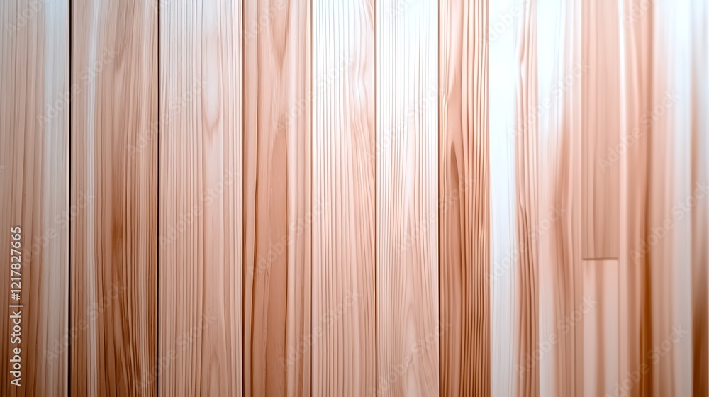 Fototapeta premium Light wood planks wall background texture