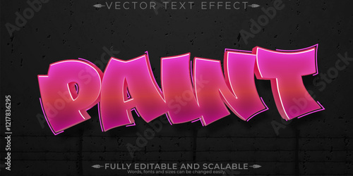 Graffiti text effect, editable spray and street text style