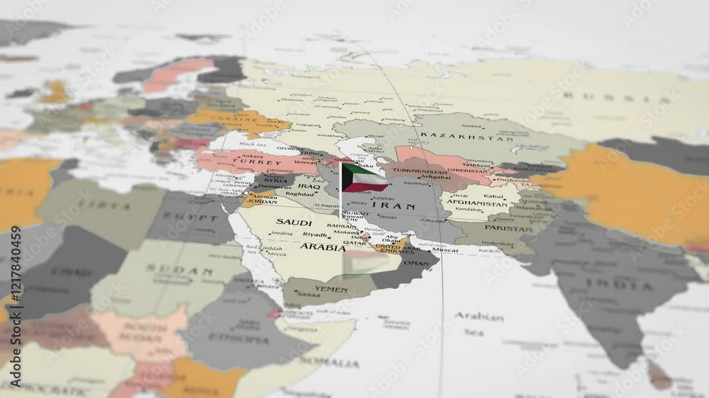 The camera rotating around sudan, on the world map takes the focus. The sudan flag is waving. sudan flag waving on the map 4K Animation. The camera rotating around sudan, on the world map takes the focus. The sudan flag is waving. sudan flag waving on the map 4K Animation.