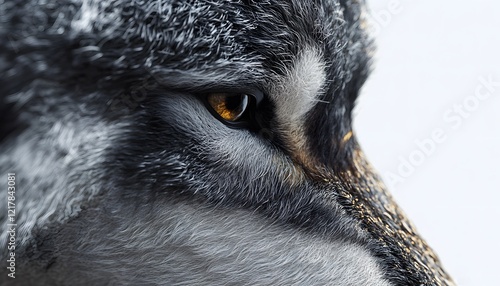 A Close Up Of A Wolves Eye And Fur