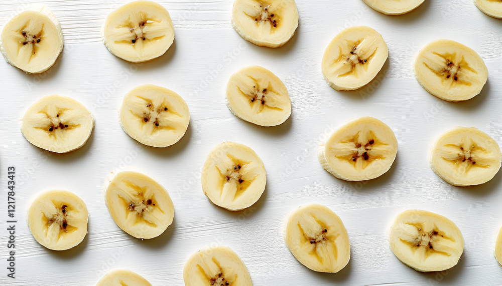 Fresh bananas on wooden background