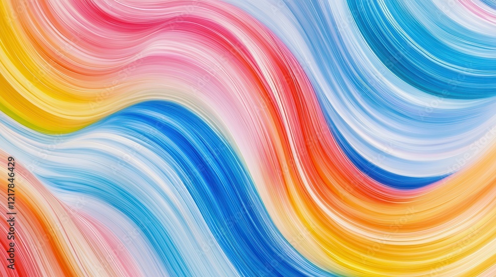 Obraz premium Vibrant Pulsating Patterns in Colorful Light