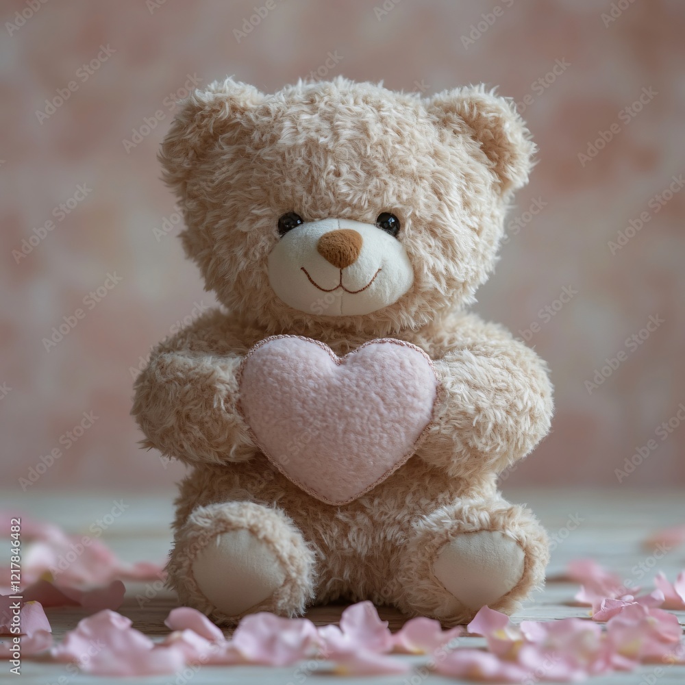 Teddy bear hugging heart Teddy bear hugging heart