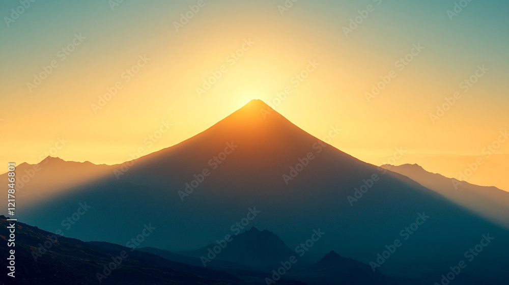 Silhouette of a volcanic peak against a clear sky with soft-focused mountains below, a minimalistic and bright tone creating an empty blank caption space on the side, evoking calm amidst chaos
Silhouette of a volcanic peak against a clear sky with soft-focused mountains below, a minimalistic and bright tone creating an empty blank caption space on the side, evoking calm amidst chaos