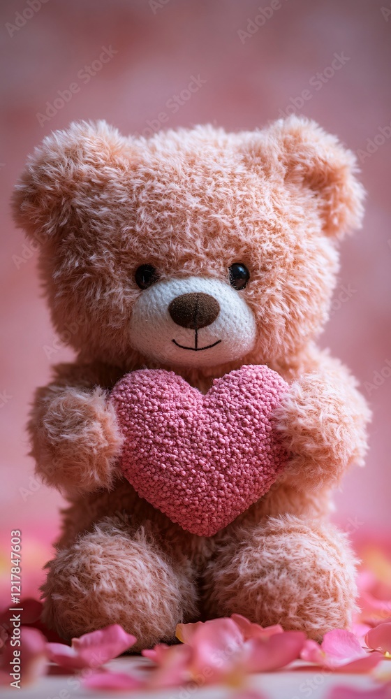 Teddy bear hugging heart Teddy bear hugging heart