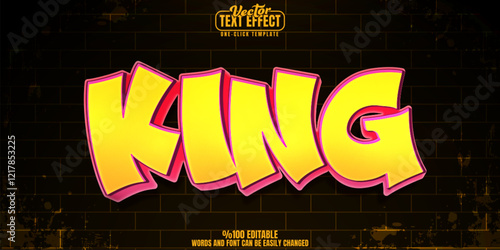 Graffiti editable text effect, customizable spray and street 3d font style
