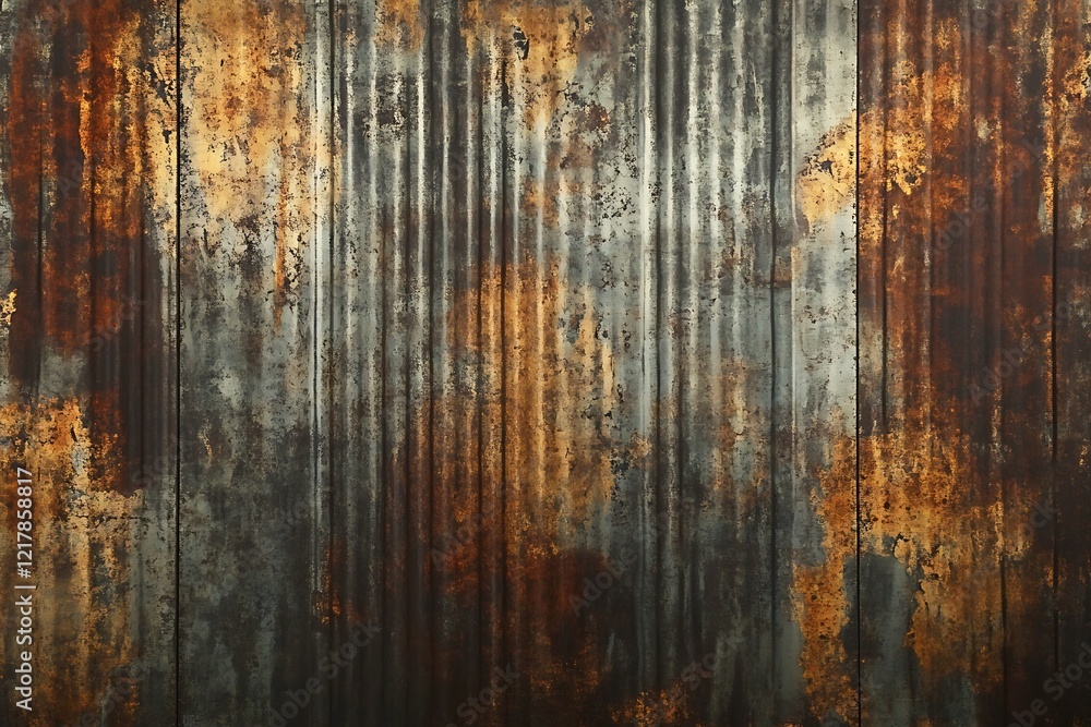 Artistic representation of an old and rusty zinc sheet wall, capturing the vintage style and corrosion pattern of metal in a retro concept,
Artistic representation of an old and rusty zinc sheet wall, capturing the vintage style and corrosion pattern of metal in a retro concept,