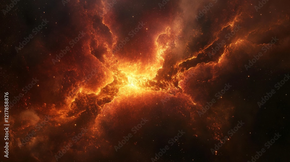 Naklejka premium Exploding Colors in the Night Sky with Long Exposure